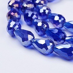 Стеклянные бусины с гальваническим покрытием &nbsp;LS-EGLA-D015-15x10mm-13