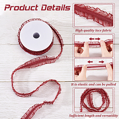 Чинлон с эластичной плиссированной кружевной отделкой&nbsp;OCOR-WH0060-44A