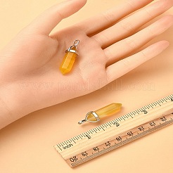 2 шт. натуральный окрашенный агат двойные заостренные подвески&nbsp;G-YW0002-05D