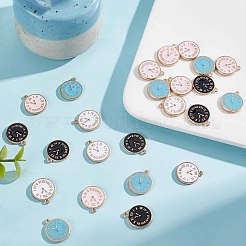 40шт 4 цвета сплава эмалевые подвески&nbsp;ENAM-SC0002-96