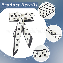 Шарф из полиэстеровой ткани с узором в горошек для женщин и девочек&nbsp;AJEW-WH20072-65