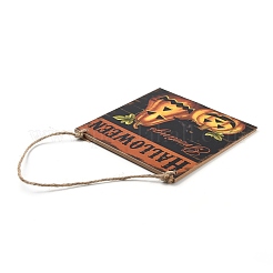 Хэллоуин деревянная дверь висит добро пожаловать вывеска&nbsp;HJEW-Z002-01A