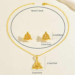 Комплекты из серег-гвоздиков и ожерелий с подвесками в виде тройного узла для женщин&nbsp;JL1010