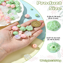 250 г УФ-покрытие радужные переливающиеся непрозрачные акриловые бусины&nbsp;PACR-CJ0001-38B