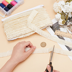 Лента с кисточками из полиэстера длиной 25 м.&nbsp;OCOR-WH0091-27A