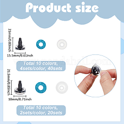 60 набор 30 видов пластиковых глаз для поделок&nbsp;KY-PH0002-20