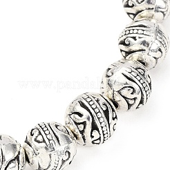 Женские браслеты из сплава с круглыми бусинами&nbsp;BJEW-JB12569-01