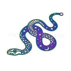 201 нержавеющая сталь травленые металлические украшения большие подвески&nbsp;STAS-A192-05RC