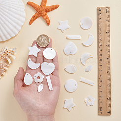 48шт 8 стиля подвески из натуральных пресноводных ракушек&nbsp;SHEL-HY0001-09