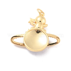 Экологически чистый кубический цирконий из латуни с эмалевыми подвесками&nbsp;KK-K268-22G