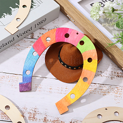 Подкова деревянная подвеска украшения&nbsp;WOOD-WH034-90