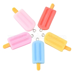 40 шт. 5 цвета непрозрачные подвески из смолы&nbsp;RESI-CJ0002-99