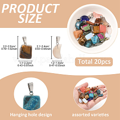 20 шт. подвески из смешанных драгоценных камней&nbsp;G-YW0002-26