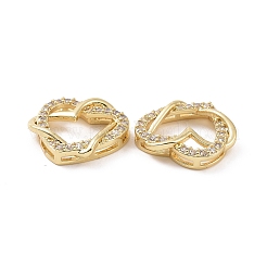 Покрытие стойки латунь микропаве прозрачные подвески из кубического циркония&nbsp;KK-D086-02G