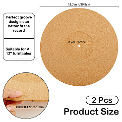 Пробковые коврики для проигрывателя&nbsp;AJEW-WH20080-66A