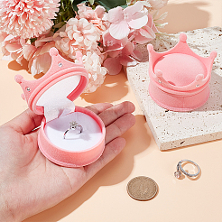 2 шт. бархатные подарочные коробки для хранения колец&nbsp;AJEW-GO0002-24B-01