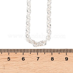 Ожерелья-цепочки типа «роло» из латуни толщиной 4 мм с текстурой&nbsp;NJEW-L012-05S