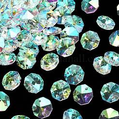 Подвески с гальваническим стеклянным разъемом&nbsp;EGLA-YW0003-02