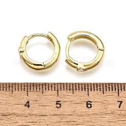 Латунные серьги-кольца из прозрачного кубического циркония&nbsp;EJEW-H157-06G