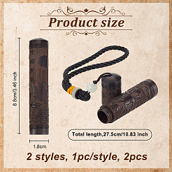 2 шт. 2 стиля деревянные зубочистки контейнер подвесные украшения&nbsp;AJEW-OC0004-76