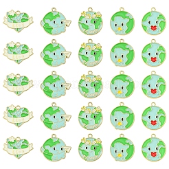 10 шт. 5 стиля подвески из сплава эмали&nbsp;ENAM-FS0002-18