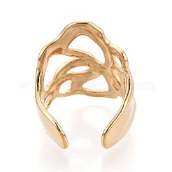 Открытые кольца-манжеты из нержавеющей стали 304 с ионным покрытием (IP) для женщин&nbsp;RJEW-N052-19G