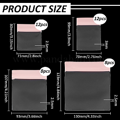 40 шт. 4 стиля прозрачных пакетов для хранения из ЭВА с застежкой-молнией&nbsp;ABAG-FG0001-08