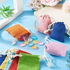 22 шт. 11-х цветные прямоугольные тканевые упаковочные мешочки&nbsp;ABAG-TA0001-87A
