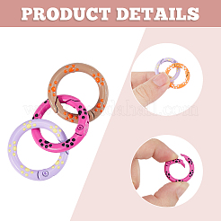 20 шт. 10 стиля эмалированных пружинных колец из сплава&nbsp;FIND-HS0002-18