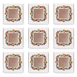 Белый картон с цветочным принтом&nbsp;CON-TAC0022-01