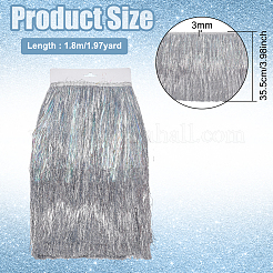 Бахрома из полиэстера и алюминиевой фольги&nbsp;DIY-WH0588-03B