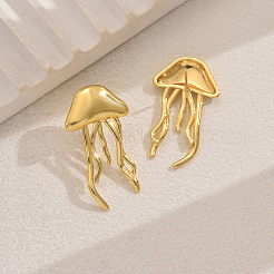 Серьги-гвоздики из латуни в виде медузы&nbsp;KN6880