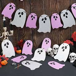 Хэллоуин тема призрак бумага висит ленточка&nbsp;DIY-WH20014-02B