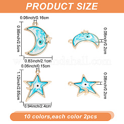 Подвески из сплава эмали 20шт 10 стиля&nbsp;ENAM-AR0001-43