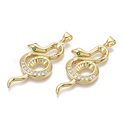 Латунные микро проложить кубического циркония подвески&nbsp;ZIRC-S067-036-NF