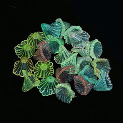 Светящиеся акриловые шапочки для бусин&nbsp;MACR-D024-28