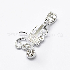 Антикоррозийное родиевое покрытие 925 стерлинговое серебро микропаве кубические цирконии подвески баилы&nbsp;STER-P034-56P