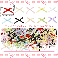 300 шт. 10-х цветный полиэстеровый бант для украшения&nbsp;DIY-SP0004-88