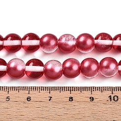 Запекание окрашенные прозрачные стеклянные бусины нити&nbsp;DGLA-N011-10mm-06