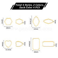 32 шт. 8 стиля соединительных колец из нержавеющей стали 304&nbsp;STAS-UN0060-54