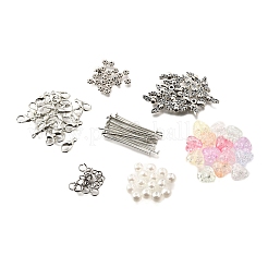 Наборы для самостоятельного изготовления подвески в виде ангела из искусственного жемчуга из АБС-пластика&nbsp;DIY-FP0001-44