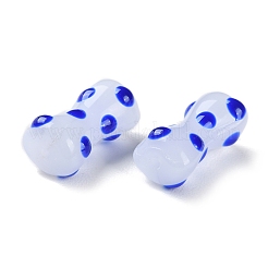 Ручной работы ухабистым Шарики Lampwork&nbsp;LAMP-C012-01B