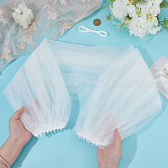 Полиэстеровая шаль на одно плечо для невесты&nbsp;AJEW-WH0752-127B