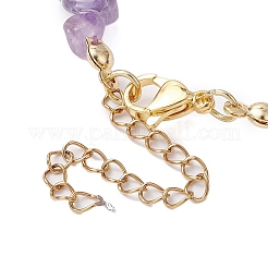 Браслеты из бисера с бирюзой и натуральным аметистом в виде морской звезды для женщин&nbsp;BJEW-JB11264-01