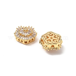 Латунные микро проложить кубического циркония бусы&nbsp;KK-A259-11G-01