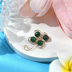 Подвески из натурального изумруда в виде клевера&nbsp;PALLOY-JF02945-01