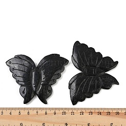 Натуральные резные бусины из черного золота с драгоценными камнями&nbsp;G-G202-02