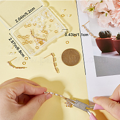 6 шт. латунная фурнитура для сережек-гвоздиков с кисточками из прозрачного кубического циркония&nbsp;DIY-CN0002-77