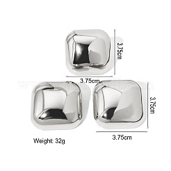 Комплекты из квадратных серег-гвоздиков и колец из сплава для женщин&nbsp;FS-WGD4DB0-02