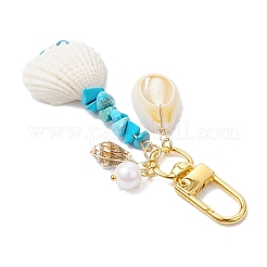 4 шт. 4 стиля синтетических бирюзовых бусин и ракушек подвеска украшения&nbsp;HJEW-JM02915